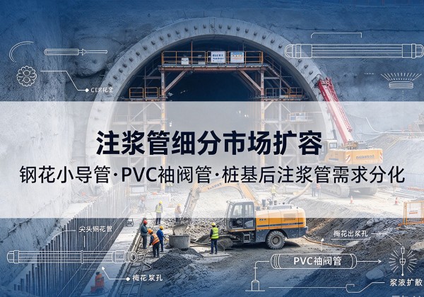 集贤注浆管细分市场扩容，隧道钢花小导管、PVC 袖阀管、桩基后注浆管需求分化